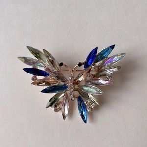 Rhinestone Butterfly Brooch/Pin